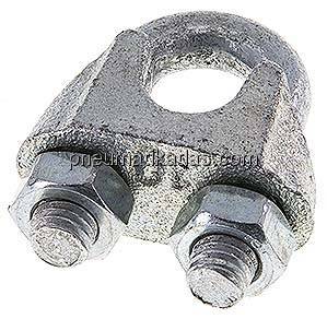Drahtseilklemme f. 9,5mm Seil, M 8, B=19, Stahl verzinkt