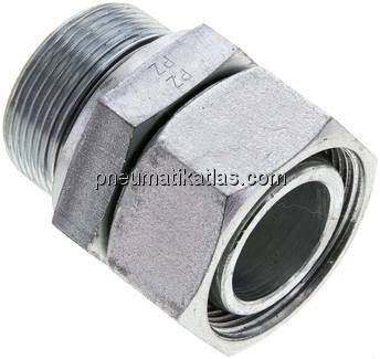 Einstellb. Schneidringverschr. M 42x2-35 L, Stahl verzinkt