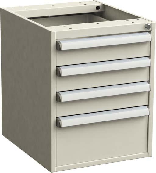 Schubladenblock 45/56 ESD hellgrau RAL 7035, 3x100