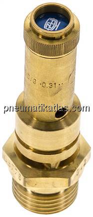 TÜV-Sicherheitsventil G 1/2" (DN8), 0,35 bar, Messing