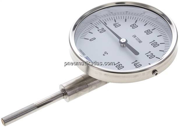 Bimetallthermometer, senkrecht D100/0 bis +160°C/63mm