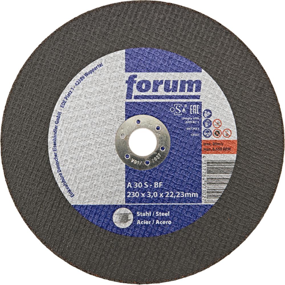 Trennscheibe Stahl 230 x 3,0 mm, T41 gerade FORUM