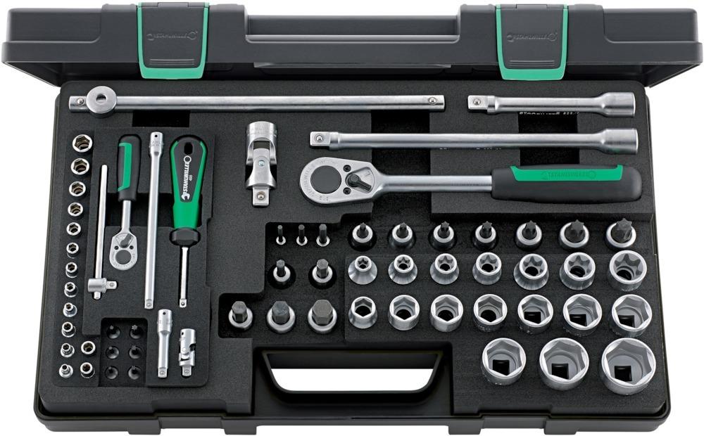 Steckschlüssel-Garnitur 1/4"+1/2" 86TX KN 63-teilig Stahlwille