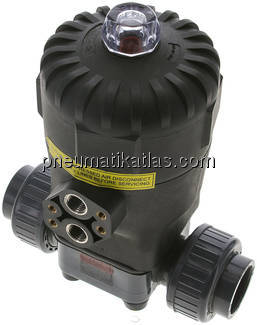 PVC-Membranventil (NC) PVC / FKM, 32mm Klebemuffe