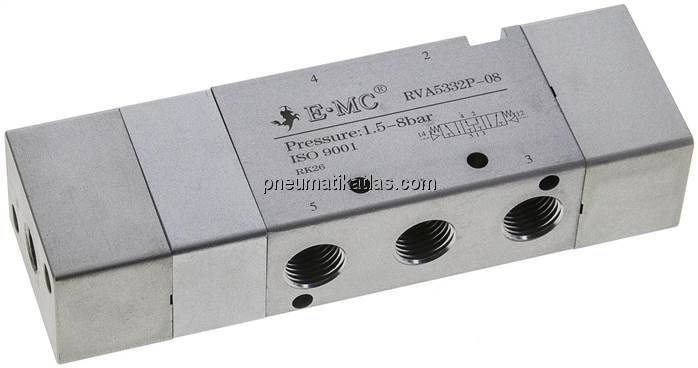 5/3-Wege Pneumatikventil, G 1/4", Mittelstellung belüftet