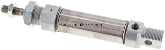 ISO 6432-Zylinder, einfachwirkend, Kolben 25mm, Hub 40mm