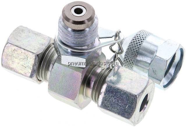 Messanschluss M16x2, 8 S (M16x1,5)-HD-Verschraubung, Stahl verzinkt