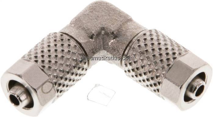 Winkel-Verschraubung 5x3mm, Messing vernickelt