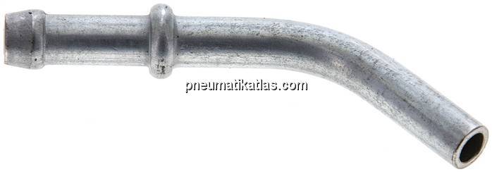 45°-Schlauchnippel Rohr 6, Schl. 5 - 6mm, Stahl verzinkt