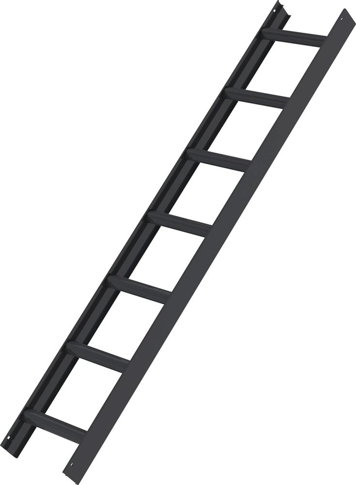 Dachleiter 7 Sprossen anthrazitgrau