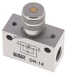 Block-Drosselrückschlagventil, G 1/4", Präzisionsausführung