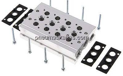 Reihenleiste (4-fach) für SF2000 (5/2 und 5/3-Wege)
