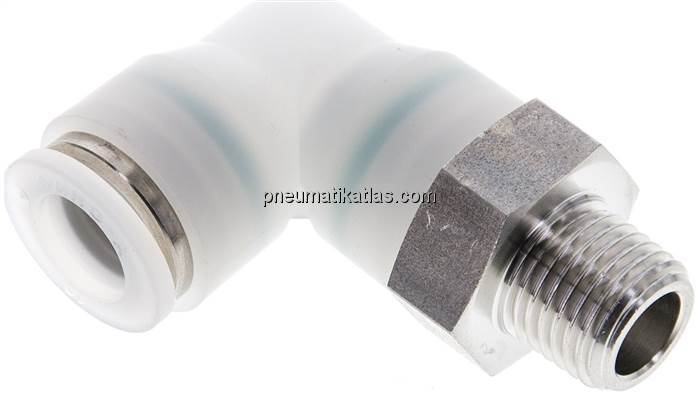 Winkel-Steckanschluss R 1/4"-10mm, IQS-ES LE/IQS-PVDF