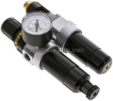 Mini-Wartungseinheit, 2-tlg., G 1/4", 0,5 - 10 bar