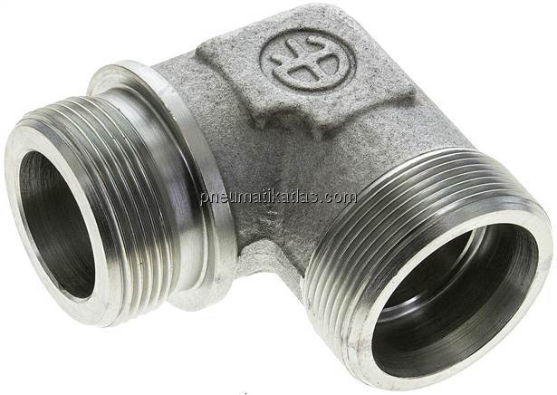 Winkel-Schneidringverschraub. G 1-1/2"-38 S (M52x2), ohne Mutter & Schneidring, 