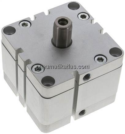 Kompaktzylinder, einfachwirkend, Kolben 80mm, Hub 20mm