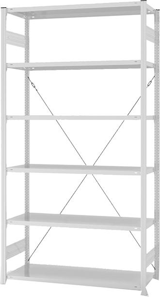 Grundregal, 6 BD 2500x500x1300, hellgrau