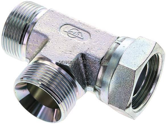 LTE-T-Stück, 60°-Kegel, G 1"(AG/IG), Stahl verzinkt