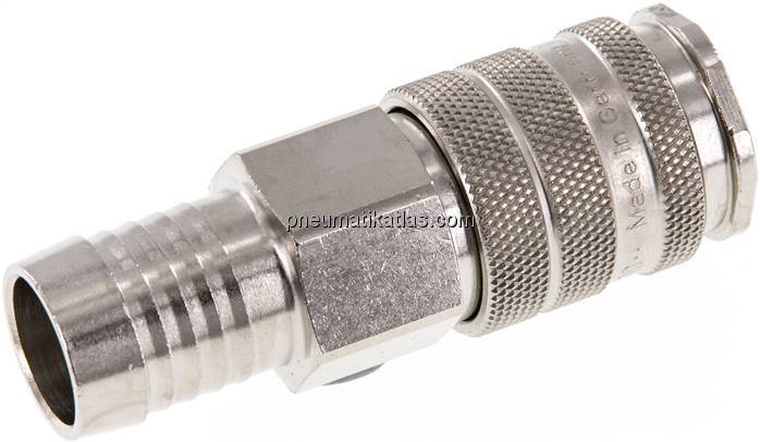 Kupplungsdose (NW10) 19 (3/4")mm Schlauch, Messing vernickelt