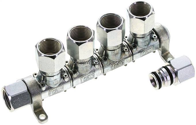 CEJN Multilink 4-fach Verteiler, mit Innengewinde G 1/2" als Abgang