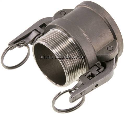 Sicherheits-Kamlock-Kupplung (B) R 2"(AG), Edelstahl (1.4408)