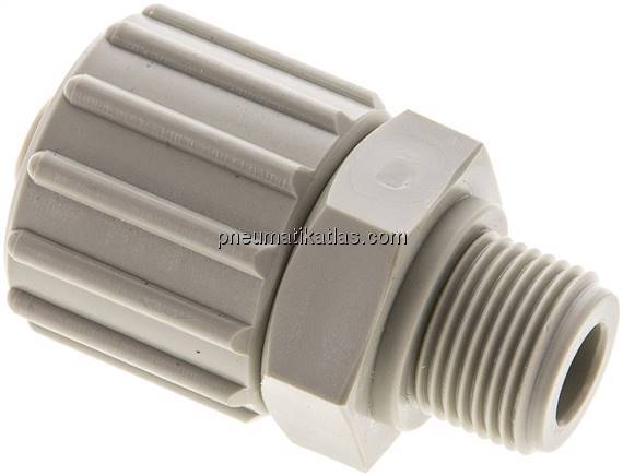 Gerade Verschraubung G 3/8"-15x9mm, Polypropylen