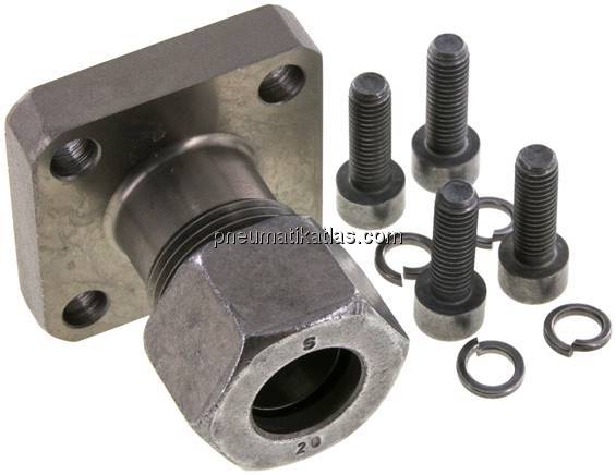 Gerade Flanschverschraubung Pumpenflansch LK 55, 20 S (M30x2)