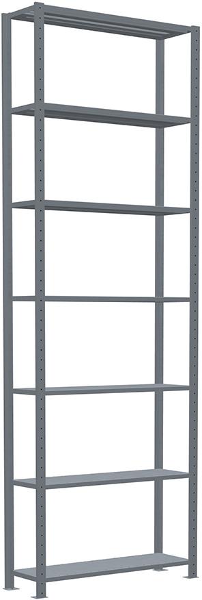 Steckregal B1000xT300xH3000 mm Grundfeld 7 Böden vzk Fachlast 150kg