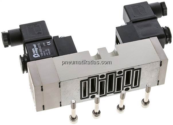 ISO-Ventil (Größe 1), 5/3-Wege, Mittelstellung entlüftet, 24 V DC