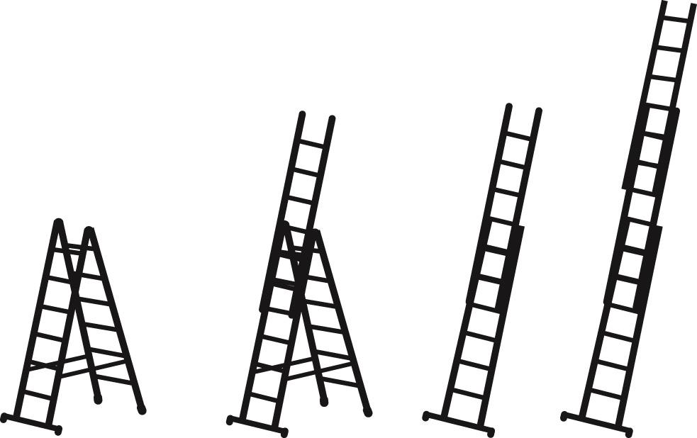 Mehrzweckleiter Skymaster Plus X 3x14 SprLeiterlange max 9,70 m Arbeitshohe 10,35 m