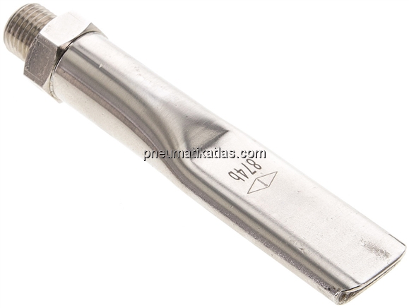 Softy Flachdüse, 21,0, M 12x1,25, Messing vernickelt