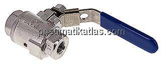 Edelstahl-Kugelhahn m. Entlüftungsbohrung G 1/4", PN 16
