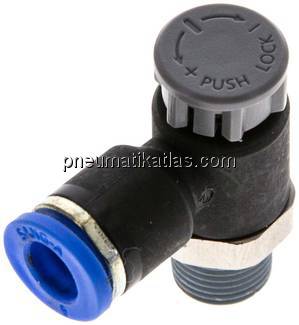 Kompakt-Drosselventil R 1/8"-6mm,abluftregelnd (Standard)