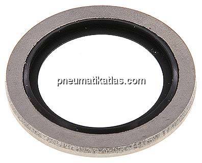 Hydraulik-Dichtring mit FKM-Einlage, für Gewinde G 1/2"