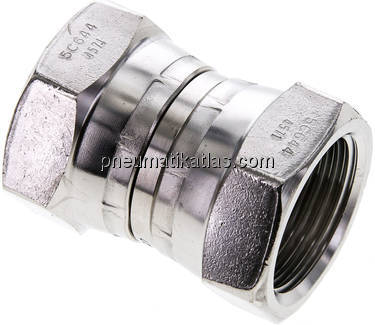 Gerader Verbinder 60°-Konus, G 1"-G 1", 1.4571