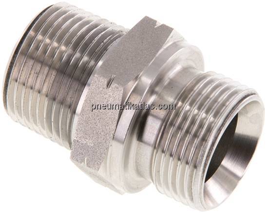 Doppelnippel G 3/4"-NPT 3/4", 1.4571