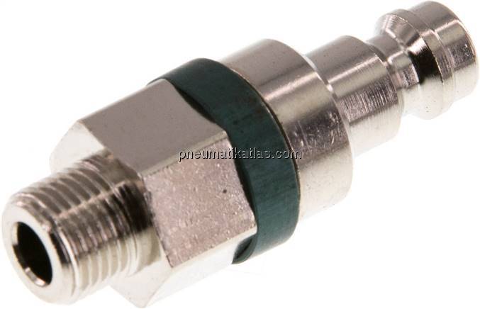 Kupplungsstecker (NW5) G 1/8"(AG), Messing vernickelt