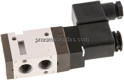 3/2-Wege Magnetventil, G 1/4", Federrückstellung (NC), 24 V DC