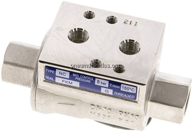 VIP-Sperrventil, Feder-schließend, FKM-Dichtung, G 3/8", Messing