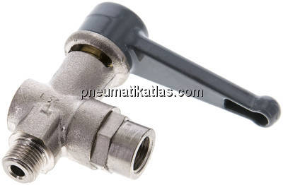 Messing-Winkelkugelhahn, G 1/8" (AG/IG), PN 20