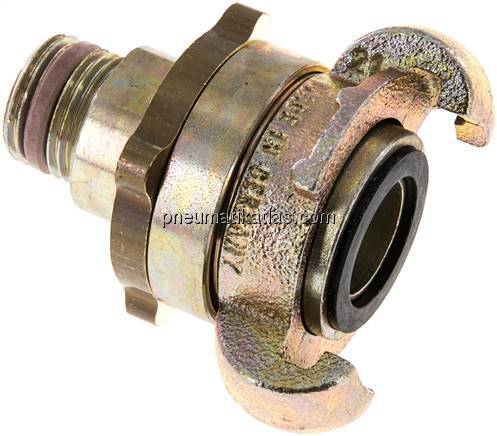 Sicherheits-Kompressorkuppl. G 1/2"(AG), Temperguss verzinkt