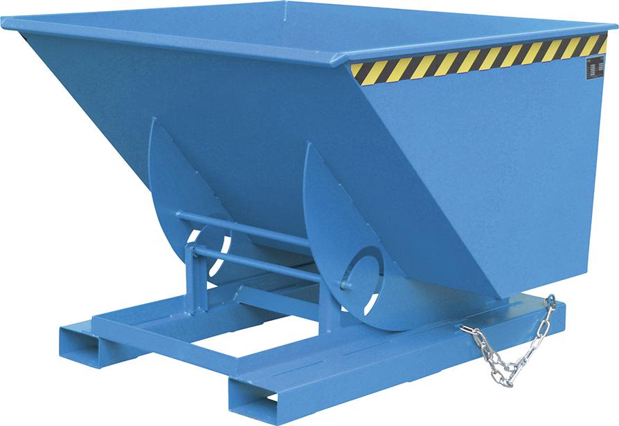 Kippbehälter AK 1000 l B1560xT1420xH1070 mm RAL5012 Tragkraft 1000kg mit Abrollsystem