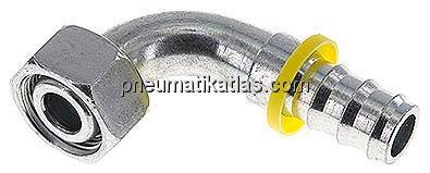 90°-Steckanschluss 22 L Überwurfmutter, 19,1mm GSP-Schl.