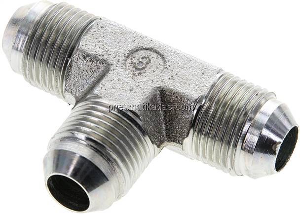 T-Stück,UNF 3/4"-16 AG (JIC), Stahl verzinkt