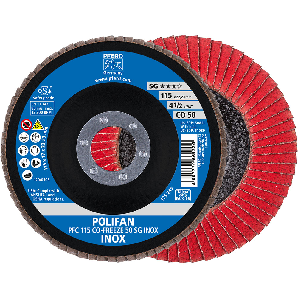 POLIFAN-Fächerscheiben PFC 115 CO-FREEZE 50 SG INOX