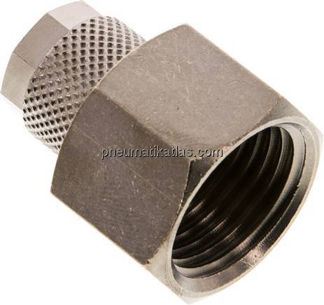 Aufschraub-Verschraubung G 1/2"-10x8mm, Messing vernickelt