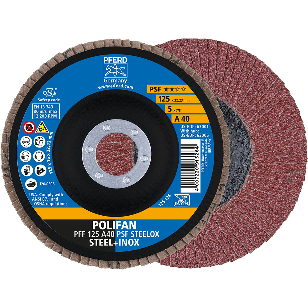 POLIFAN-Fächerscheiben PFF 125 A 40 PSF STEELOX