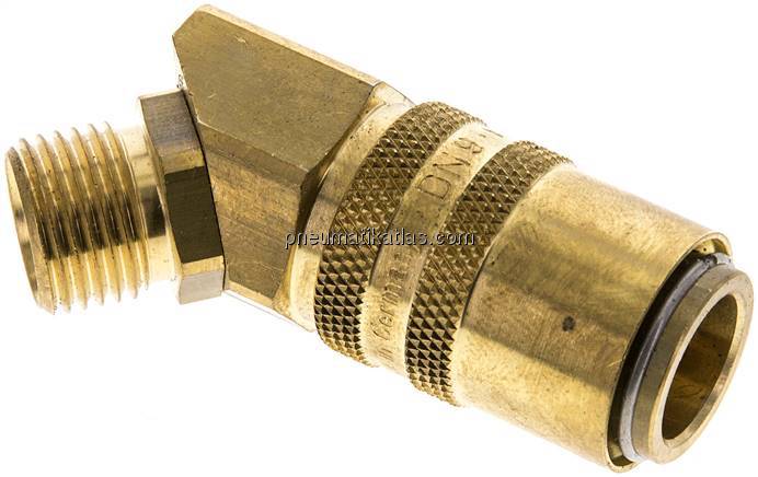 45°-Temperierkupplungsdose 13mm Zapfen,M 16x1,5(AG)