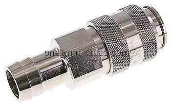 Kupplungsdose (NW15) 25 (1")mm Schlauch, Messing vernickelt