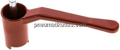 Kombigriff-rot, Größe 5, Lang (Aluminium lackiert, 60 - 68 - 74 - 78 - 82 - 88 -